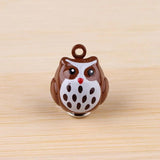 6pcs DIY Cartoon Pet Bell Owl Frog Fox Keychain Accessories