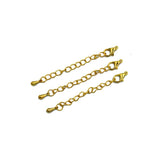 50pcs Necklace Extension Chain 12mm Lobster Clasps for DIY Jewelry Findings