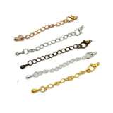 50pcs Necklace Extension Chain 12mm Lobster Clasps for DIY Jewelry Findings