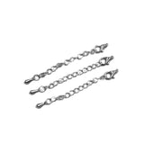 50pcs Necklace Extension Chain 12mm Lobster Clasps for DIY Jewelry Findings