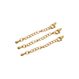 50pcs Necklace Extension Chain 12mm Lobster Clasps for DIY Jewelry Findings