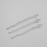 50pcs Necklace Extension Chain 12mm Lobster Clasps for DIY Jewelry Findings