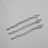 50pcs Necklace Extension Chain 12mm Lobster Clasps for DIY Jewelry Findings