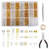 DIY Jewelry Findings Kit Jump Rings Earring Hook Clasp Set