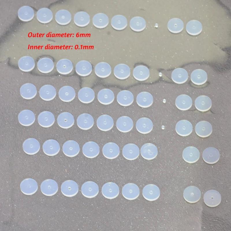 100pcs Anti-Pain Pad for Earrings Transparent Silicone Back