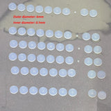 100pcs Anti-Pain Pad for Earrings Transparent Silicone Back