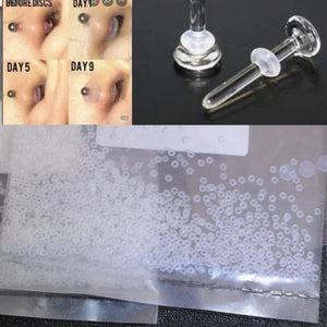 100pcs Anti-Pain Pad for Earrings Transparent Silicone Back