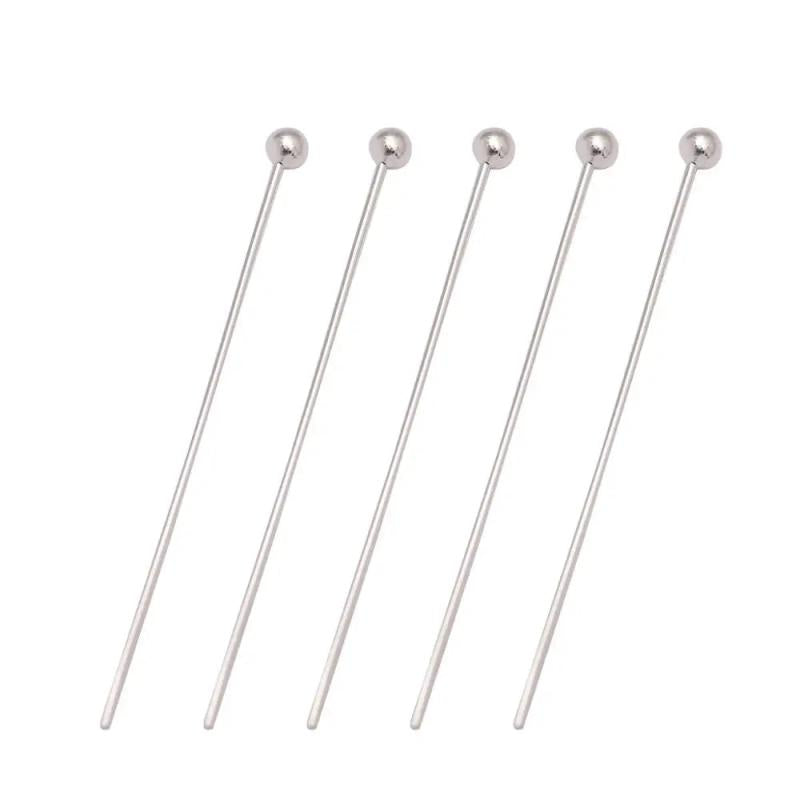 200pcs Silver/Bronze Round Ball End Head Pin Needles DIY Jewelry 20-50mm