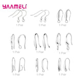 925 Sterling Silver Thread Hoop Stud Earrings Findings DIY Accessories