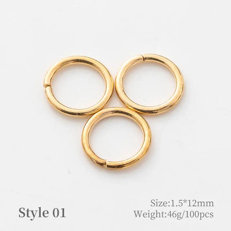 100 Pcs Iron Closed Rings for DIY Jewelry Making
