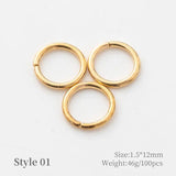 100 Pcs Iron Closed Rings for DIY Jewelry Making