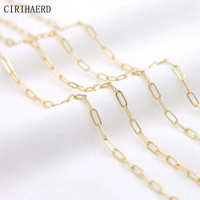 14K Gold Plated Chain for DIY Jewelry Making - Necklace Supplies