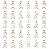 30 Pink/Purple/Red Ribbon Pendants Charms for Breast Cancer Awareness