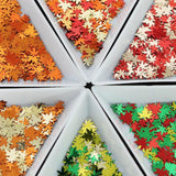 Maple Leaf Glitter Epoxy Resin Holographic Orange Red Sequins UV Resin