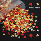 Maple Leaf Glitter Epoxy Resin Holographic Orange Red Sequins UV Resin
