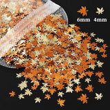 Maple Leaf Glitter Epoxy Resin Holographic Orange Red Sequins UV Resin