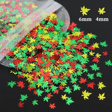Maple Leaf Glitter Epoxy Resin Holographic Orange Red Sequins UV Resin