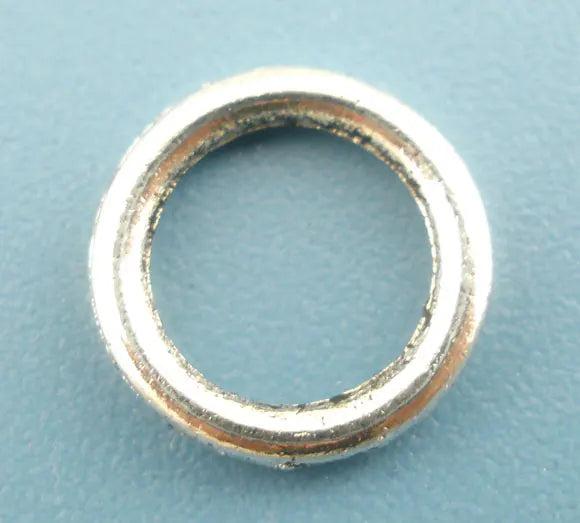 300x Silver Soldered Closed Jump Ring 8mm Dia.Findings