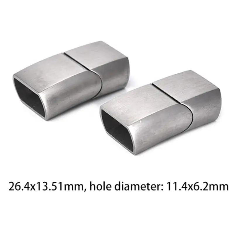 2pcs Stainless Steel Magnetic Clasps Oblate Buckle Magnet Hook Jewelry Making