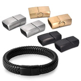 2pcs Stainless Steel Magnetic Clasps Oblate Buckle Magnet Hook Jewelry Making