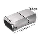 2pcs Stainless Steel Magnetic Clasps Oblate Buckle Magnet Hook Jewelry Making