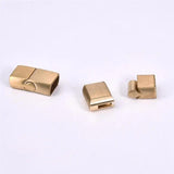 2pcs Stainless Steel Magnetic Clasps Oblate Buckle Magnet Hook Jewelry Making