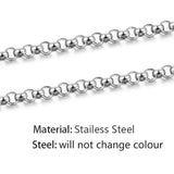 Stainless Steel Round Pearl Chain Necklaces 1M