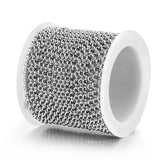 Stainless Steel Round Pearl Chain Necklaces 1M