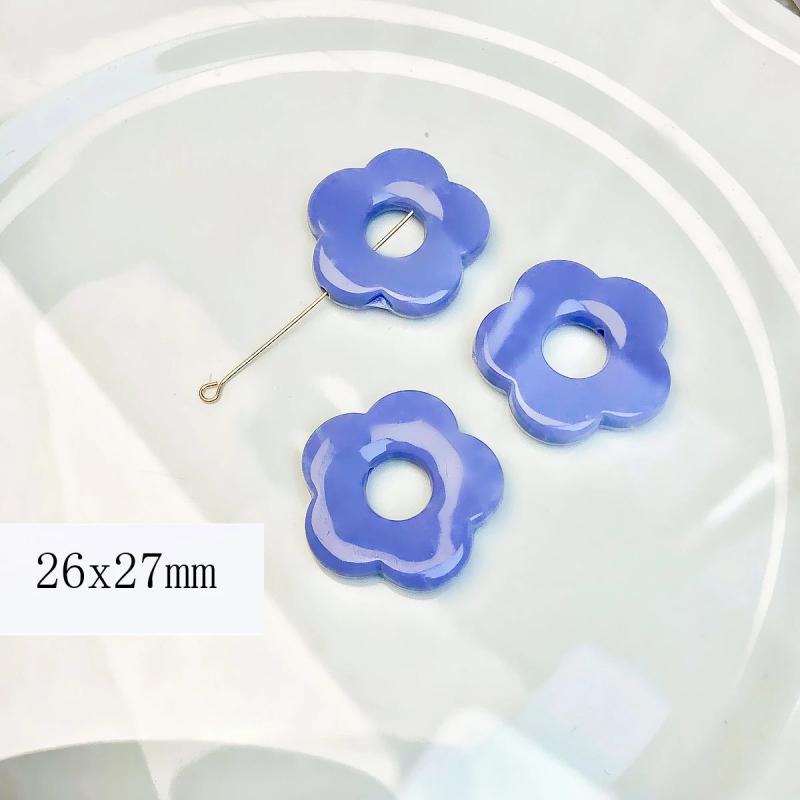 30 PCS Acrylic Flower DIY Materials Jewelry Making 6 Colors
