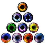 24 Pcs Colorful 14mm Glass Eye Chips for Blyth-doll BH100