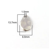 5pcs Stainless Steel Oval Charms DIY Jewelry Making Accessories