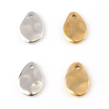 5pcs Stainless Steel Oval Charms DIY Jewelry Making Accessories