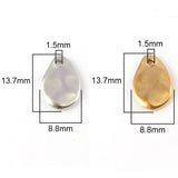 5pcs Stainless Steel Oval Charms DIY Jewelry Making Accessories
