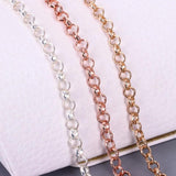 2m Necklace Bracelets Metal Chains 5mm Silver Bulk for DIY Craft Jewelry