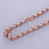 2m Necklace Bracelets Metal Chains 5mm Silver Bulk for DIY Craft Jewelry