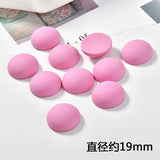 Matte Rubber Paint Resin Semi-circular Patch DIY Earrings Nail Hairpin
