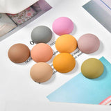 Matte Rubber Paint Resin Semi-circular Patch DIY Earrings Nail Hairpin