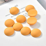 Matte Rubber Paint Resin Semi-circular Patch DIY Earrings Nail Hairpin