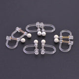 10 PCS Transparent Ear Clip for DIY Earrings