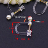 10 PCS Transparent Ear Clip for DIY Earrings