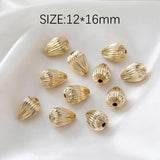 10PCS Brass 14k Plated Beads for DIY Jewelry Making