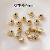 10PCS Brass 14k Plated Beads for DIY Jewelry Making