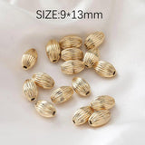10PCS Brass 14k Plated Beads for DIY Jewelry Making