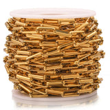 1M Stainless Steel Gold-Plated Square Box Chain Women Necklace DIY Jewelry