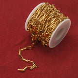 1M Stainless Steel Gold-Plated Square Box Chain Women Necklace DIY Jewelry
