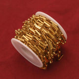 1M Stainless Steel Gold-Plated Square Box Chain Women Necklace DIY Jewelry