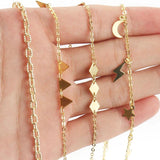 1M Stainless Steel Chain MOON STARS for DIY Jewelry Making