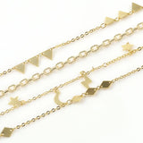 1M Stainless Steel Chain MOON STARS for DIY Jewelry Making