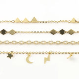 1M Stainless Steel Chain MOON STARS for DIY Jewelry Making