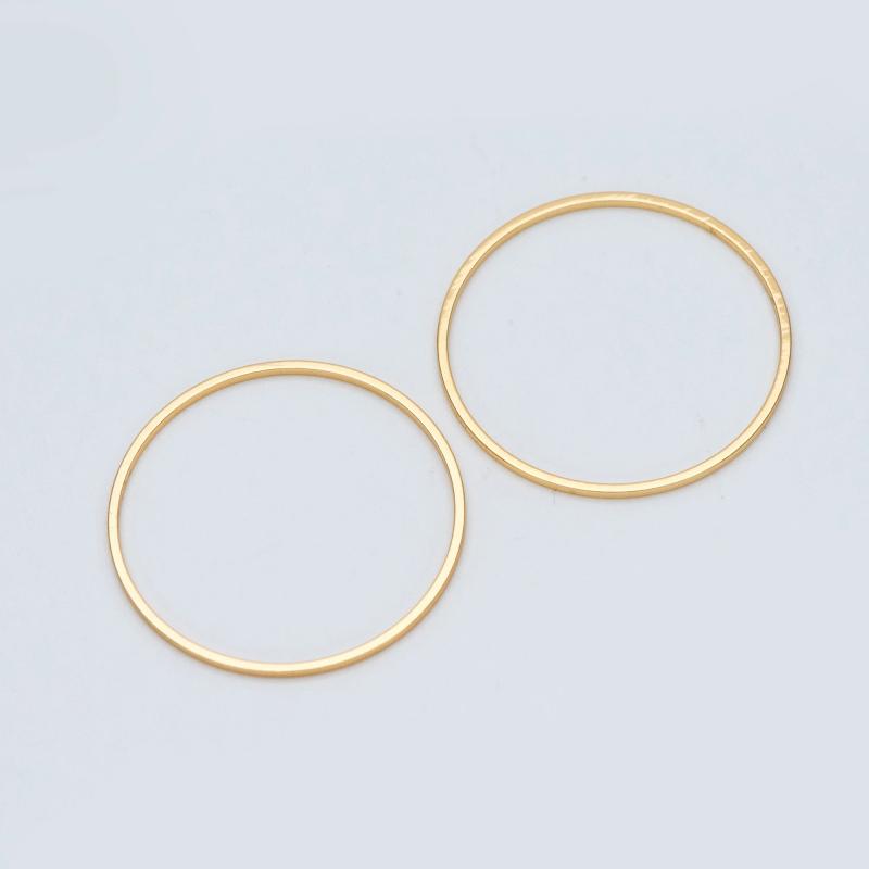 10pcs Round Link Charms 8-35mm Plated Brass Ring Loops Pendants